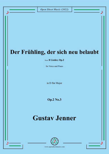 Jenner-Der Frühling,der sich neu belaubt,in D flat Major,Op.2 No.3 (arr. OSM Press)