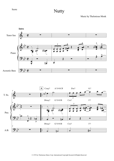 Nutty (arr. The Sheet Music Library)