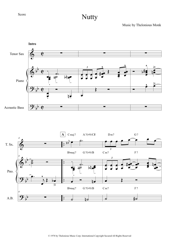 Nutty (arr. The Sheet Music Library)