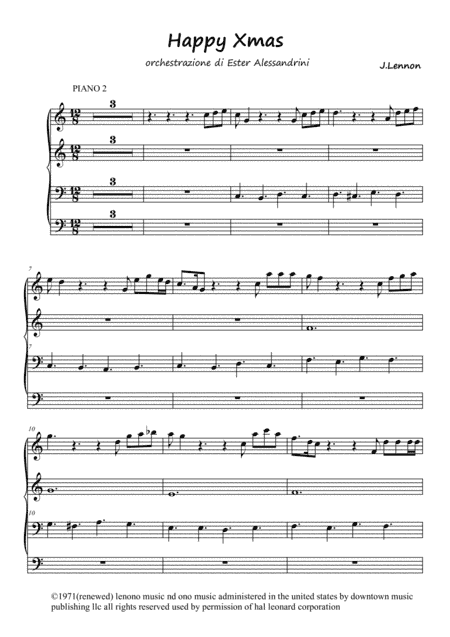 Happy Xmas (War Is Over) (arr. Ester Alessandrini)