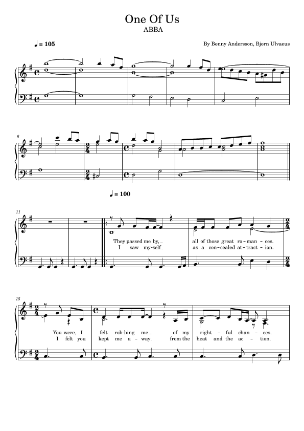 One Of Us (arr. poon)