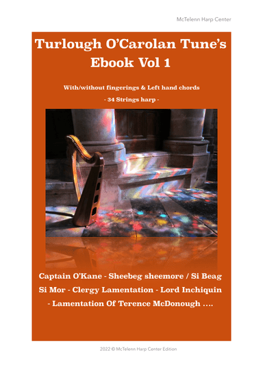 Ebook Turlough O'Carolan's Tunes Vol 1 -  5 Tunes - For Lever harp (arr. Eve McTelenn)