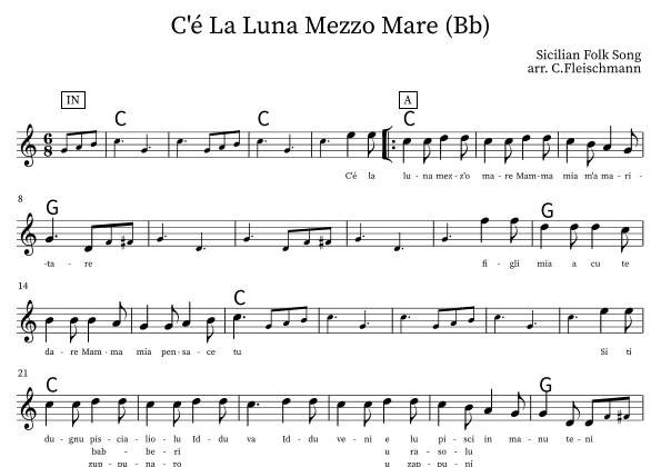 C'e La Luna Mezzo Mare (arr. Christoph Fleischmann)