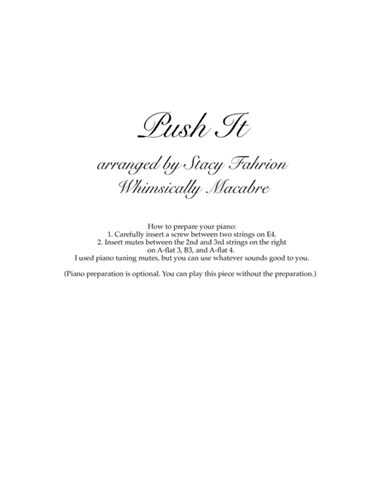 Push It (arr. Whimsically Macabre (ASCAP))