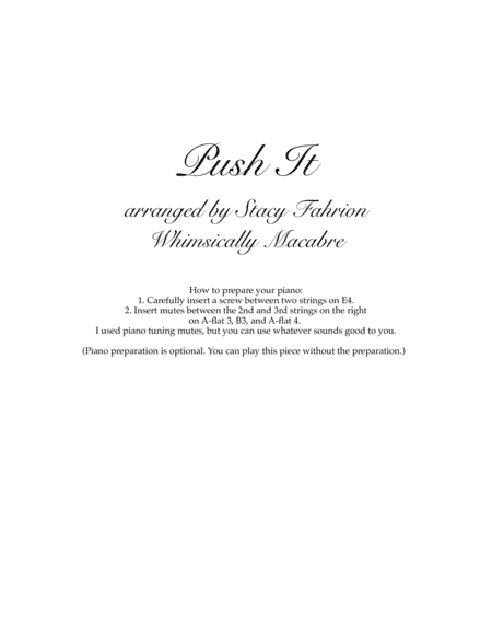 Push It (arr. Whimsically Macabre (ASCAP))