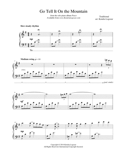 Go Tell It On The Mountain - Modern Christmas Arrangment (arr. Kendra Logozar)