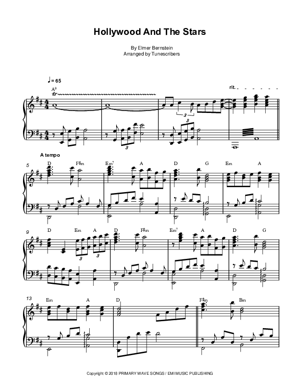 Hollywood And The Stars (arr. Tunescribers)