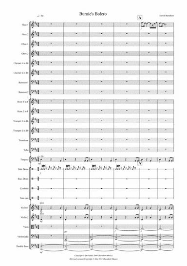 Burnie's Bolero for School Orchestra