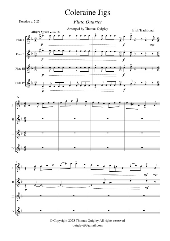 Coleraine Jigs (arr. Thomas Quigley)
