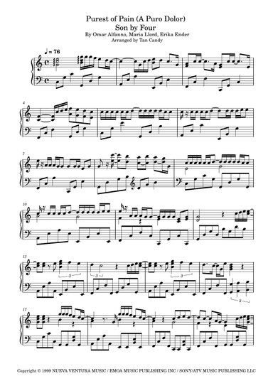 Purest Of Pain (a Puro Dolor) (arr. Tan Candy)