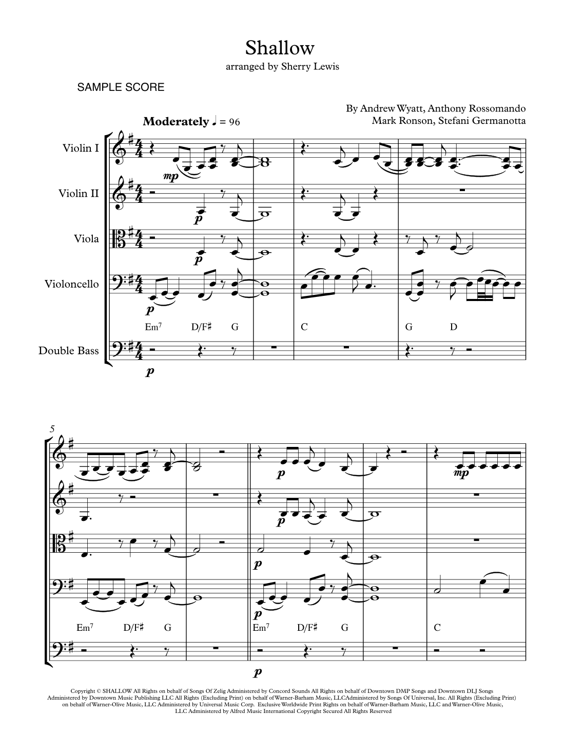 Shallow (arr. Sherry Lewis)