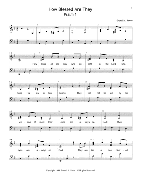 How Blessed Are They - Psalm 1