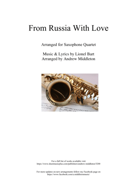 From Russia With Love (arr. Andrew Middleton)