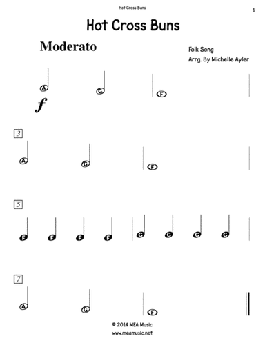 Hot Cross Buns (arr. Michelle Ayler)