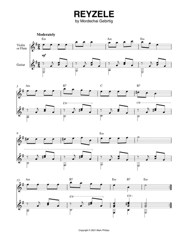 Reyzele (arr. Mark Phillips)