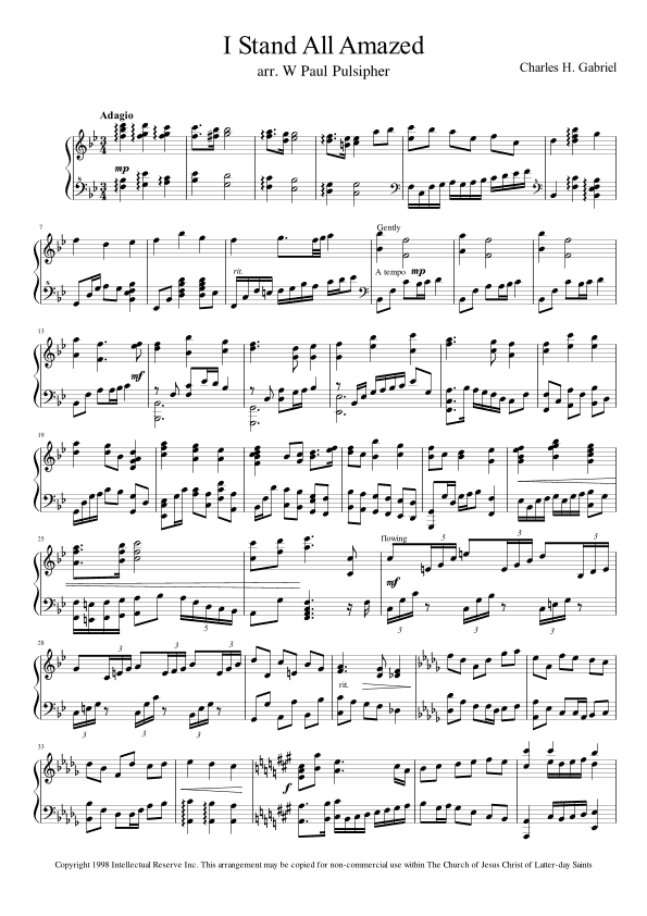 I Stand All Amazed (arr. W Paul Pulsipher)