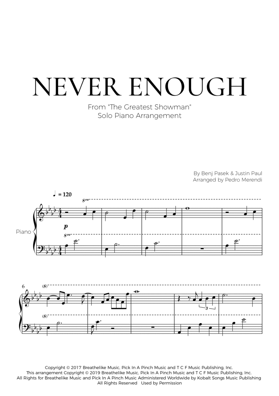 Never Enough (arr. Pedro Merendi)