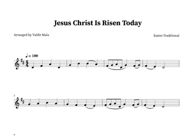 Jesus Christ Is Risen Today - Violin (arr. Valdir Maia)