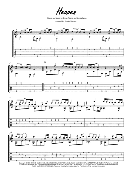 Heaven (arr. Dondee)