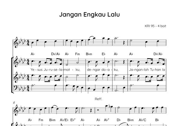 Pass Me Not - Score Only (arr. Angie Wiranata)
