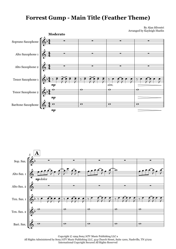 Forrest Gump - Main Title (feather Theme) (arr. Kayleigh Huelin)