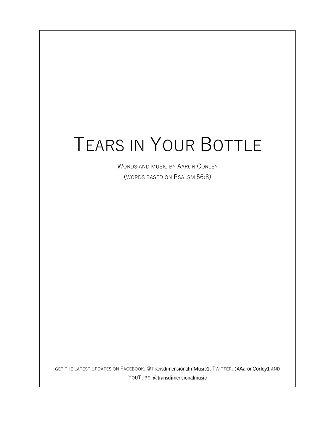 Tears in Your Bottle