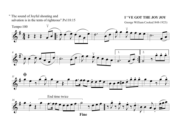 I've Got The Joy Joy (arr. Biju Lawrence)