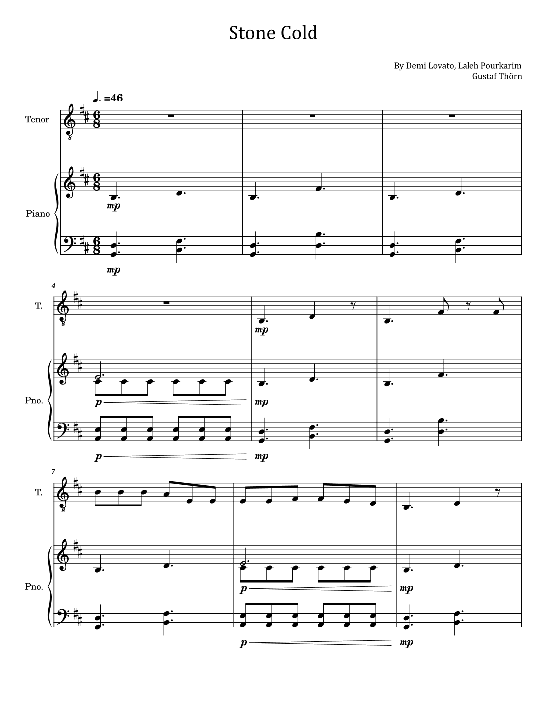 Stone Cold (arr. poon)