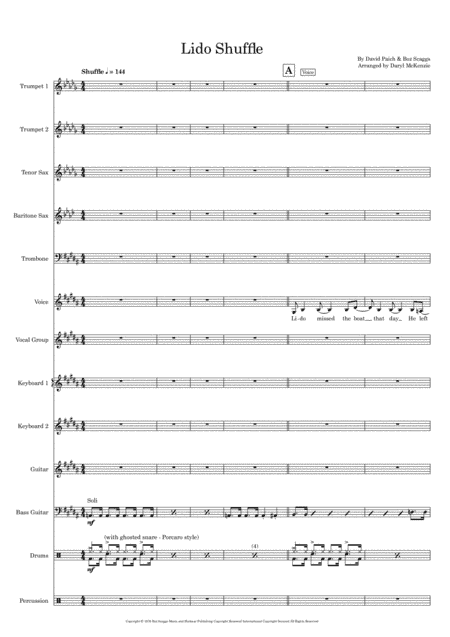 Lido Shuffle (arr. Daryl McKenzie)