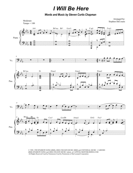 I Will Be Here (arr. Stephen DeCesare)
