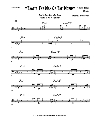 That's The Way Of The World (arr. Accubass)