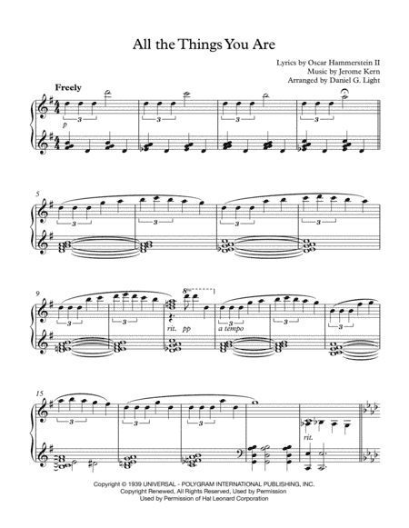 All The Things You Are (arr. Daniel G. Light)