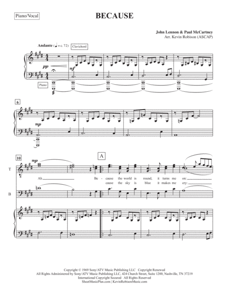 Because (arr. Kevin Robison)