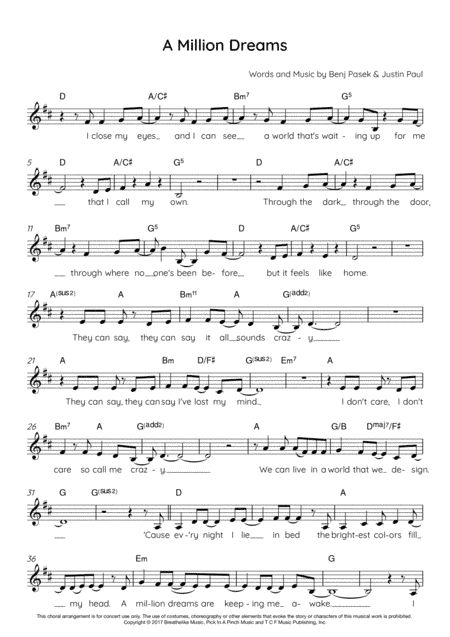 A Million Dreams (arr. Vicky Jacobs)
