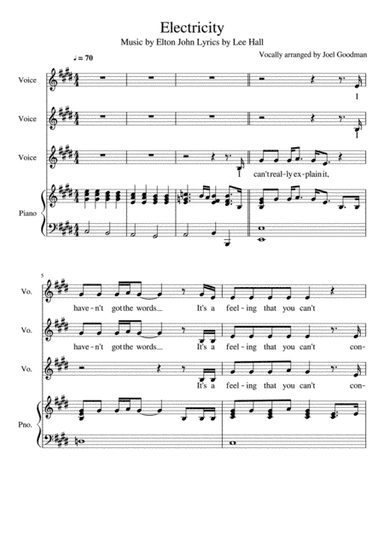 Electricity from the Broadway Musical BILLY ELLIOT (arr. Joel Goodman)