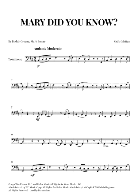 Mary, Did You Know? (arr. Cadenza Editions)