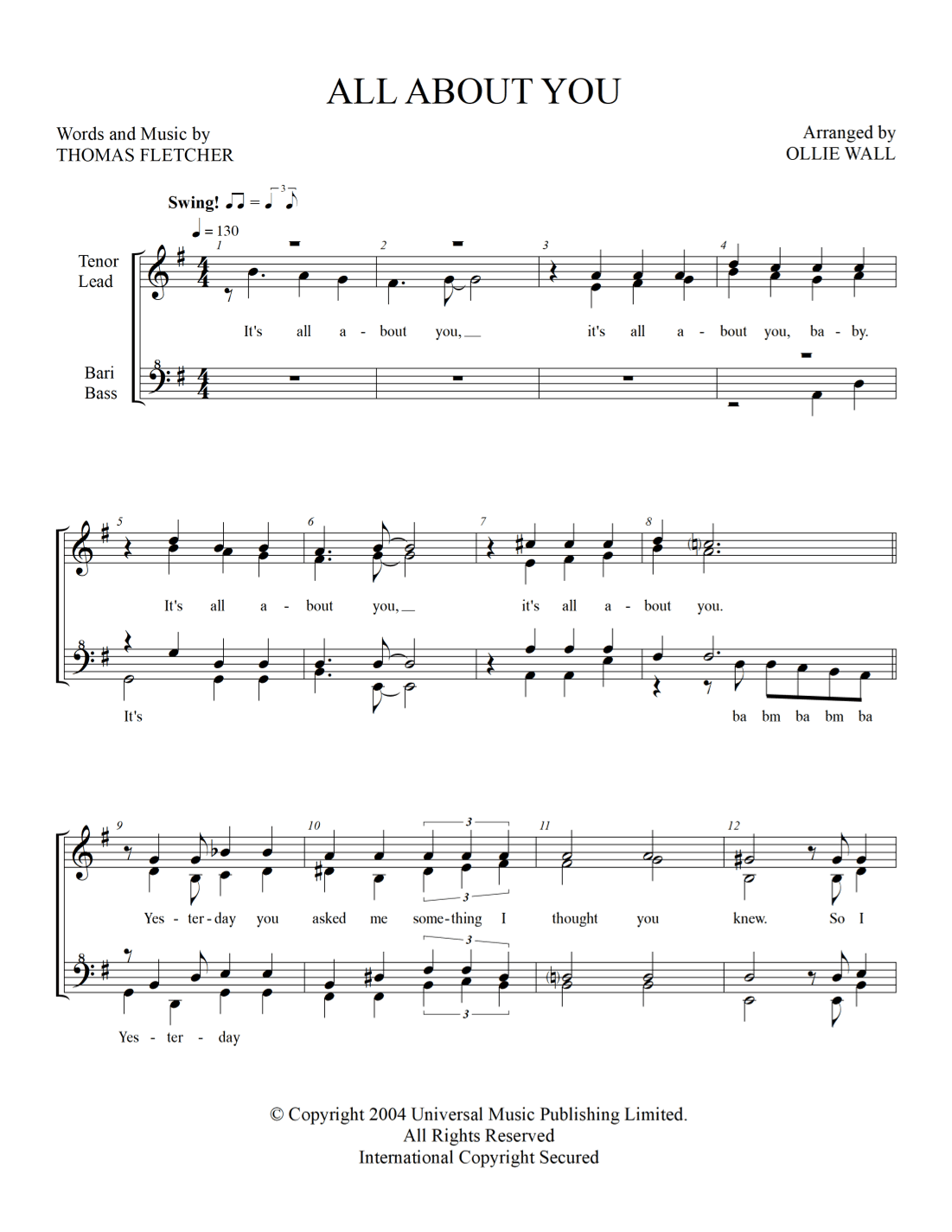 All About You (arr. Ollie Wall)
