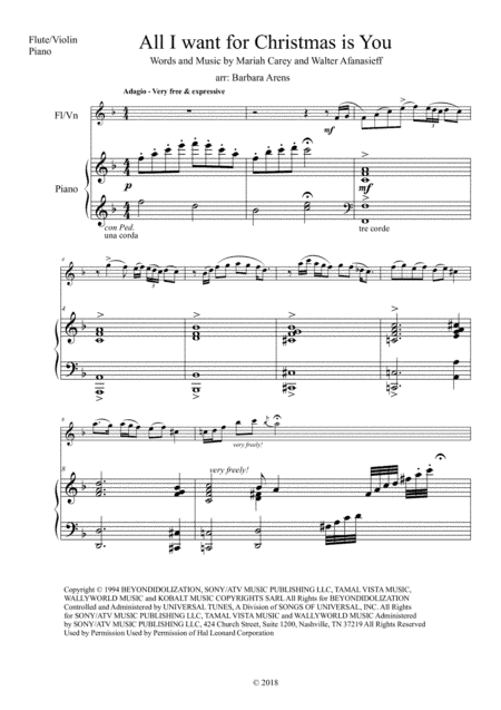 All I Want For Christmas Is You (arr. Barbara Arens)