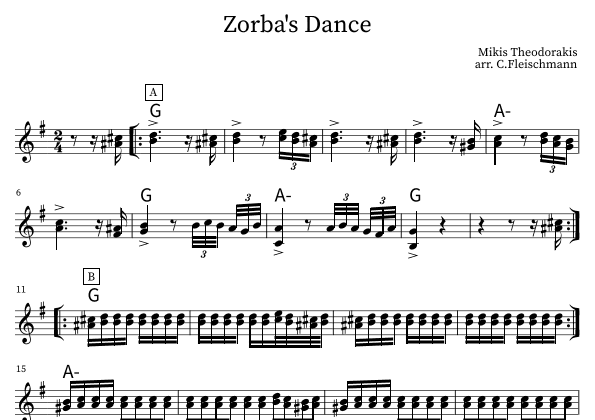 Zorbas Dance (arr. Christoph Fleischmann)