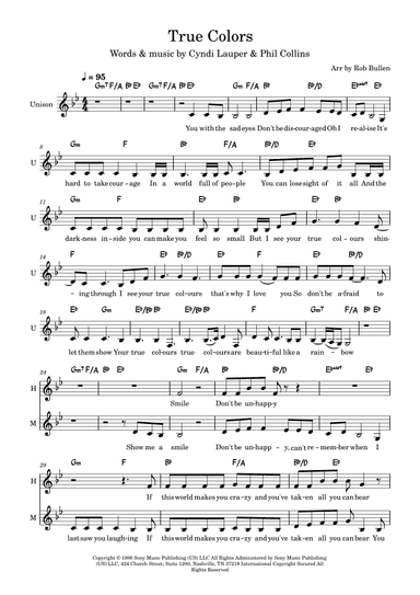 True Colors (arr. Rob Bullen)