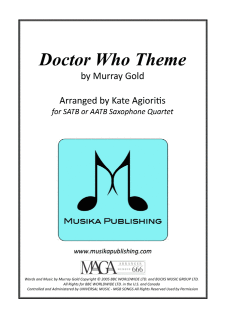 Doctor Who Theme (arr. Kate Agioritis)