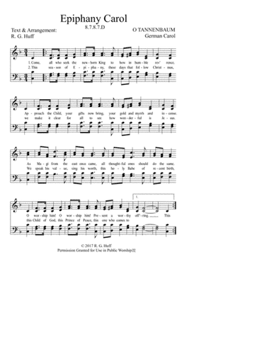 HYMN - "Epiphany Carol" (O TANNENBAUM tune)