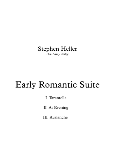 Early Romantic Suite for mixed ensemble (arr. Larry Wesley)