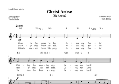 Christ Arose (He Arose) - Lead Sheet (Bb) (arr. Valdir Maia)