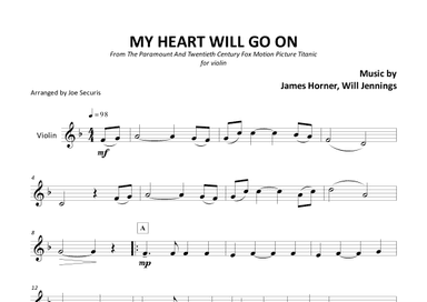 My Heart Will Go On (love Theme From 'titanic') (arr. Joe Securis)