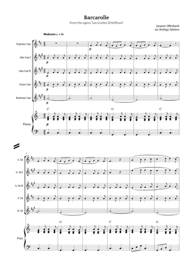 Barcarolle - Belle Nuit, O Nuit D'Amour (arr. Rodrigo Faleiros)