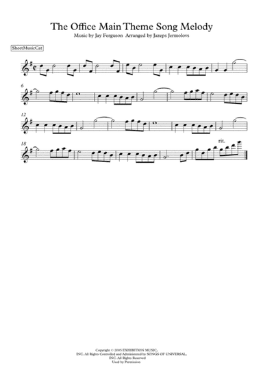 The Office - Theme (arr. Jazeps Jermolovs)