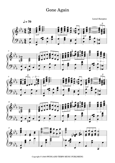 Gone Again (arr. Katsufumi Seki)