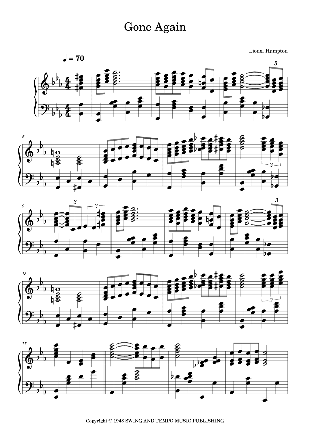 Gone Again (arr. Katsufumi Seki)