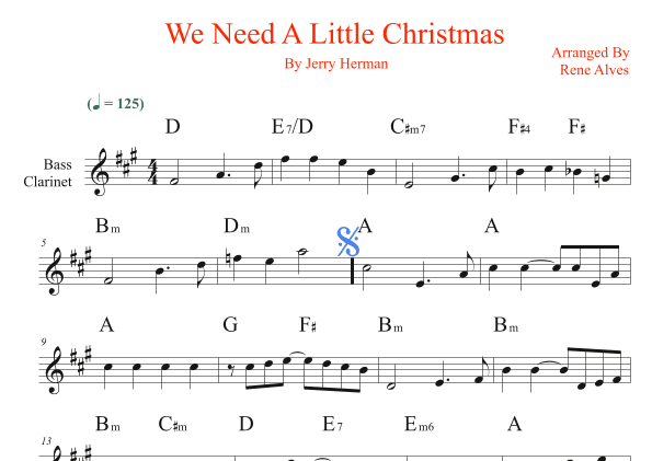 We Need A Little Christmas (arr. Rene Alves)